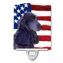 Load image into Gallery viewer, USA American Flag with Cocker Spaniel Ceramic Night Light SS4227CNL