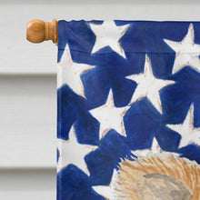 Load image into Gallery viewer, USA American Flag with Chihuahua Flag Canvas House Size
