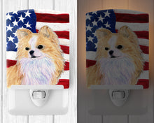 Load image into Gallery viewer, USA American Flag with Chihuahua Ceramic Night Light SS4229CNL
