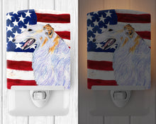 Load image into Gallery viewer, USA American Flag with Borzoi Ceramic Night Light SS4231CNL