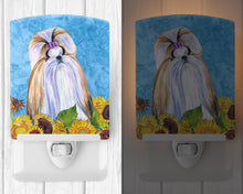 Load image into Gallery viewer, Shih Tzu in Summer Flowers Ceramic Night Light SS4234CNL