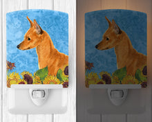 Load image into Gallery viewer, Min Pin in Summer Flowers Ceramic Night Light SS4235CNL