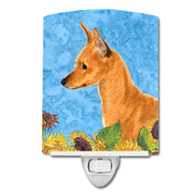 Load image into Gallery viewer, Min Pin in Summer Flowers Ceramic Night Light SS4235CNL