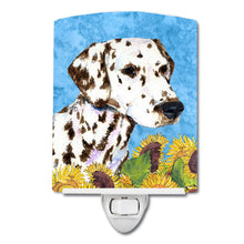 Load image into Gallery viewer, Dalmatian in Summer Flowers Ceramic Night Light SS4238CNL