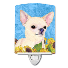 Load image into Gallery viewer, Chihuahua in Summer Flowers Ceramic Night Light SS4241CNL