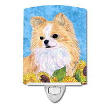 Load image into Gallery viewer, Chihuahua in Summer Flowers Ceramic Night Light SS4242CNL