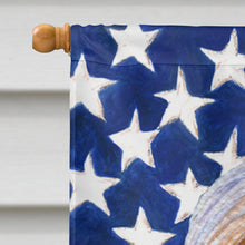 Load image into Gallery viewer, USA American Flag with Bearded Collie Flag Canvas House Size