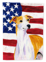 Load image into Gallery viewer, USA American Flag with Whippet Flag Canvas House Size
