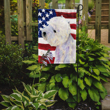 Load image into Gallery viewer, USA American Flag with Westie Garden Flag – Decorative Outdoor Yard Flag