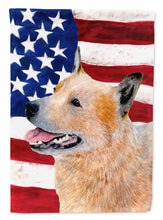 Load image into Gallery viewer, USA American Flag with Australian Cattle Dog Flag Canvas House Size