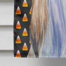 Load image into Gallery viewer, Shih Tzu Candy Corn Halloween Portrait Flag Canvas House Size