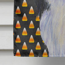 Load image into Gallery viewer, Japanese Chin Candy Corn Halloween Portrait Flag Canvas House Size