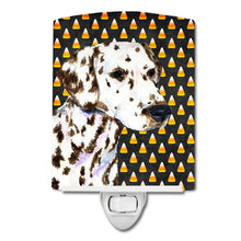 Load image into Gallery viewer, Dalmatian Candy Corn Halloween Portrait Ceramic Night Light SS4262CNL