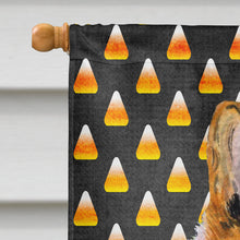 Load image into Gallery viewer, Collie Smooth Candy Corn Halloween Portrait Flag Canvas House Size