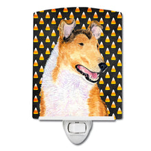 Load image into Gallery viewer, Collie Smooth Candy Corn Halloween Portrait Ceramic Night Light SS4263CNL