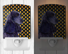 Load image into Gallery viewer, Cocker Spaniel Candy Corn Halloween Portrait Ceramic Night Light SS4264CNL