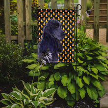 Load image into Gallery viewer, Cocker Spaniel Candy Corn Halloween Portrait Garden Flag – Decorative Outdoor Yard Flag