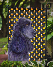 Load image into Gallery viewer, Cocker Spaniel Candy Corn Halloween Portrait Garden Flag – Decorative Outdoor Yard Flag