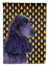 Load image into Gallery viewer, Cocker Spaniel Candy Corn Halloween Portrait Garden Flag – Decorative Outdoor Yard Flag