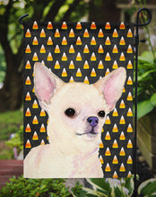 Load image into Gallery viewer, Chihuahua Candy Corn Halloween Portrait Garden Flag – Decorative Outdoor Yard Flag