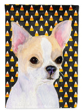 Load image into Gallery viewer, Chihuahua Candy Corn Halloween Portrait Flag Canvas House Size