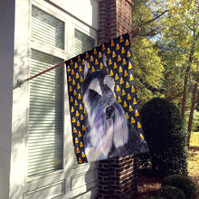 Load image into Gallery viewer, Schnauzer Candy Corn Halloween Portrait Flag Canvas House Size