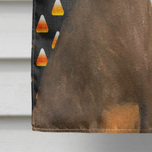 Load image into Gallery viewer, Doberman Candy Corn Halloween Portrait Flag Canvas House Size
