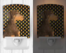 Load image into Gallery viewer, Doberman Candy Corn Halloween Portrait Ceramic Night Light SS4272CNL