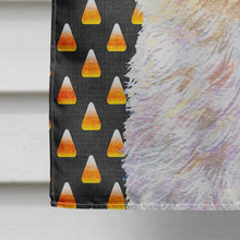 Load image into Gallery viewer, Maltese Candy Corn Halloween Portrait Flag Canvas House Size