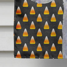 Load image into Gallery viewer, Bedlington Terrier Candy Corn Halloween Portrait Flag Canvas House Size