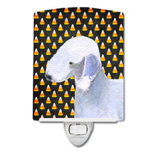 Load image into Gallery viewer, Bedlington Terrier Candy Corn Halloween Portrait Ceramic Night Light SS4276CNL