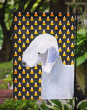 Load image into Gallery viewer, Bedlington Terrier Candy Corn Halloween Portrait Garden Flag – Decorative Outdoor Yard Flag