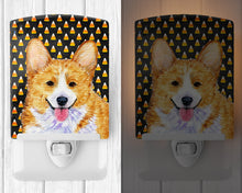 Load image into Gallery viewer, Corgi Candy Corn Halloween Portrait Ceramic Night Light SS4279CNL