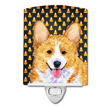 Load image into Gallery viewer, Corgi Candy Corn Halloween Portrait Ceramic Night Light SS4279CNL