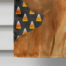 Load image into Gallery viewer, Dachshund Candy Corn Halloween Portrait Flag Canvas House Size