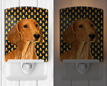 Load image into Gallery viewer, Dachshund Candy Corn Halloween Portrait Ceramic Night Light SS4280CNL
