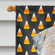 Load image into Gallery viewer, Wheaten Terrier Soft Coated Candy Corn Halloween  Flag Canvas House Size
