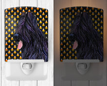 Load image into Gallery viewer, Briard Candy Corn Halloween Portrait Ceramic Night Light SS4283CNL