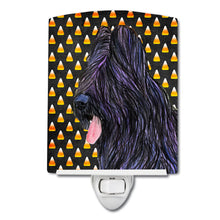 Load image into Gallery viewer, Briard Candy Corn Halloween Portrait Ceramic Night Light SS4283CNL