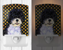 Load image into Gallery viewer, Portuguese Water Dog Candy Corn Halloween Portrait Ceramic Night Light SS4284CNL