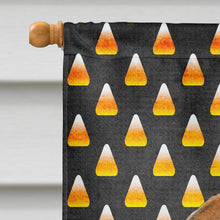 Load image into Gallery viewer, Bulldog English Candy Corn Halloween Portrait Flag Canvas House Size
