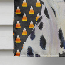 Load image into Gallery viewer, Dalmatian Candy Corn Halloween Portrait Flag Canvas House Size