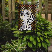 Load image into Gallery viewer, Dalmatian Candy Corn Halloween Portrait Garden Flag – Decorative Outdoor Yard Flag