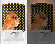 Load image into Gallery viewer, Brussels Griffon Candy Corn Halloween Portrait Ceramic Night Light SS4287CNL
