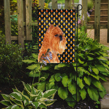 Load image into Gallery viewer, Brussels Griffon Candy Corn Halloween Portrait Garden Flag – Decorative Outdoor Yard Flag
