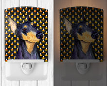 Load image into Gallery viewer, Doberman Candy Corn Halloween Portrait Ceramic Night Light SS4288CNL