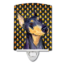 Load image into Gallery viewer, Doberman Candy Corn Halloween Portrait Ceramic Night Light SS4288CNL