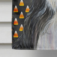 Load image into Gallery viewer, Bearded Collie Candy Corn Halloween Portrait Flag Canvas House Size