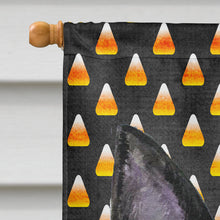 Load image into Gallery viewer, Australian Kelpie Candy Corn Halloween Portrait Flag Canvas House Size