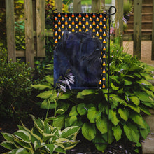 Load image into Gallery viewer, Chow Chow Candy Corn Halloween Portrait Garden Flag – Decorative Outdoor Yard Flag